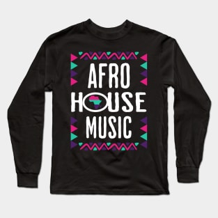 AFRO HOUSE - Continent Culture (white/pink/teal/purple) Long Sleeve T-Shirt
